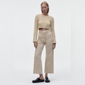 SOLD Zara Marine Tan Jeans Wide Leg